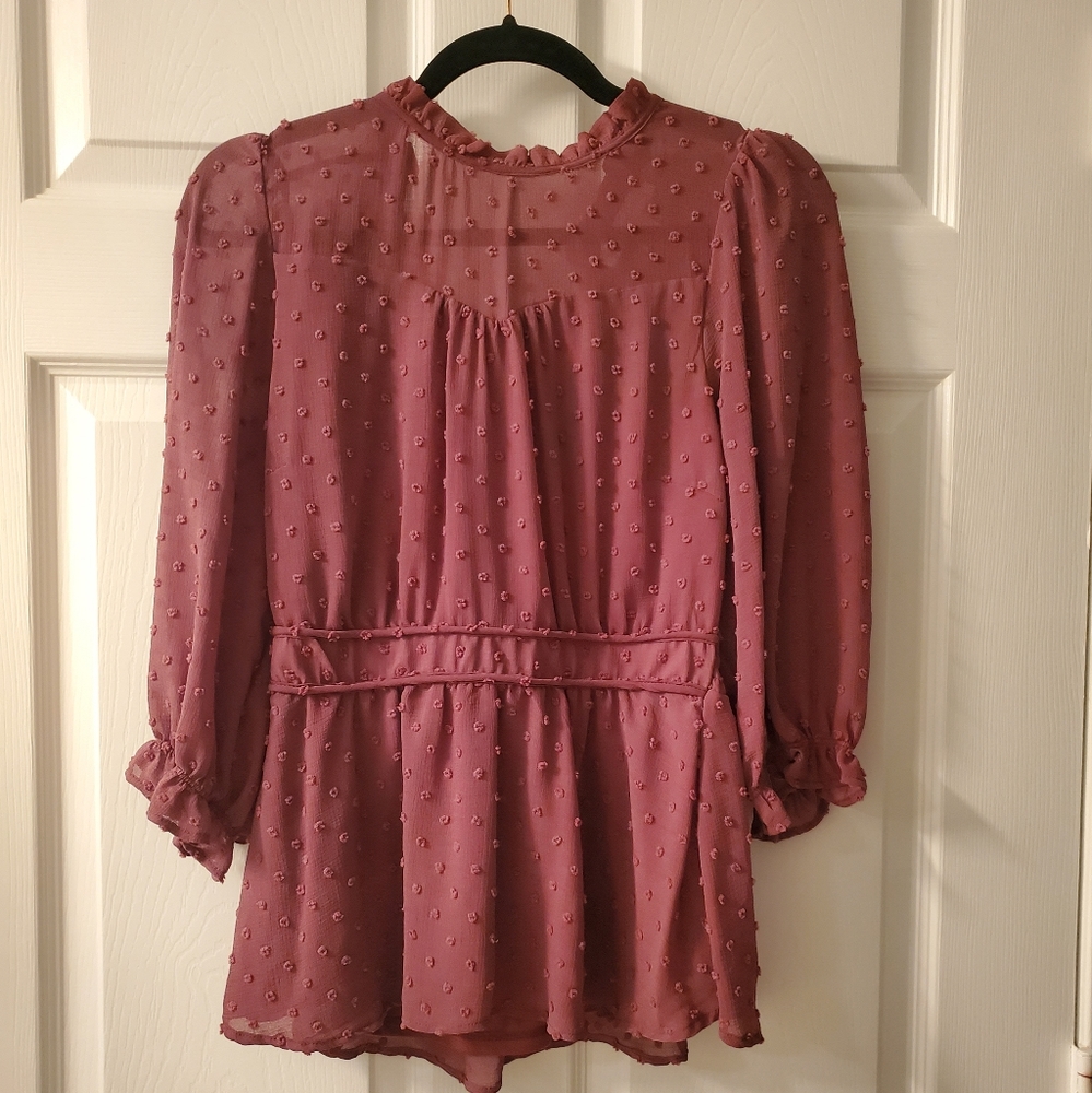 Monteau Los Angeles Magenta Blouse/Shirt (Large)